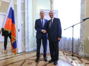 Arbeitsbesuch von Sergej Lawrow, Außenminister der Russischen Föderation, in Wien
